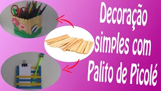 DIY 5 Ideias com Palito de Picolé I Decoração pra casa I Passo a Passo Simples I Parte 2