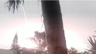 Lightning and Thunderstorm in South Beach Miami Florida 7/5/2020