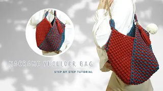 Amazing DIY a macrame shoulder bag easy making new pattern