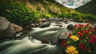 Beautiful Relaxing Music Fall Asleep Fast with Gentle Piano & Cascading Water Calm Background Music