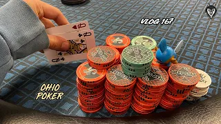 OHIO POKER IS CRAZY!! FLOPPING STRAIGHTS, BLIND RAISES, HUGE BLUFFS... | Poker Vlog #167