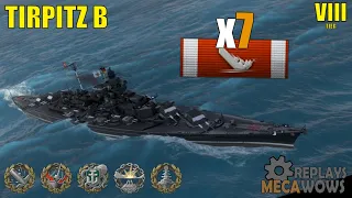 Tirpitz B 7 Kills & 176k Damage | World of Warships Gameplay