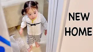 NEW HOME | Baby's Reaction | Japanese Family Vlog