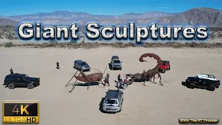 🗿Hundreds of GIANT Metal Sculptures - Anza-Borrego Springs, California - Drive & Guide [4K]