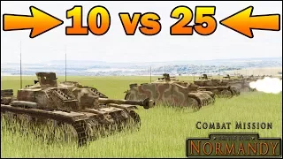 25 SHERMANS vs 10 STUG III - SIMULATION - Combat Mission Battle For Normandy Gameplay