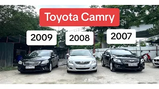 So sánh Toyota Camry 2007 vs 2008 vs 2009