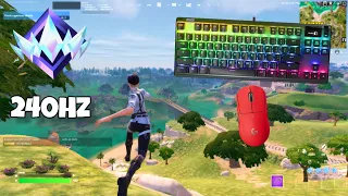 Solo Ranked Gameplay 😴 SteelSeries Apex Pro TKL ASMR🏆Satisfying Keyboard Fortnite 240 FPS 4K🤩