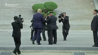 Trump Enters North Korea As First-Ever U.S. President