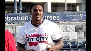 NFL Vet Daren Bates' WILD 1ST PITCH @ Baseball Game GOES WRONG; NFL Vets King Dunlap & Jalen Collins