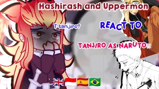 •| Hashirash and Uppermoon React to Tanjiro as Naruto •|• Spoiler!! •|• 🇬🇧🇮🇩🇪🇸🇧🇷