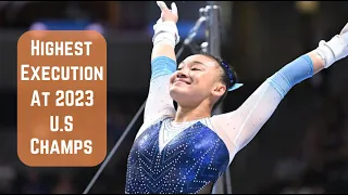 Gymnasts with the Highest Execution at 2023 U.S Championships