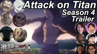 Attack on Titan Season 4 Trailer Reactions | Great Anime Reactors!!! | 【進撃の巨人】【海外の反応】