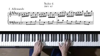 Bach French Suite No.6 (complete) P. Barton, FEURICH 218 piano