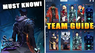 [Solo Leveling Arise] GLOBAL TEAMBUILDING GUIDE!! (how to create best teams!)