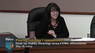 Pasco Planning Commission Meeting, July 20, 2023
