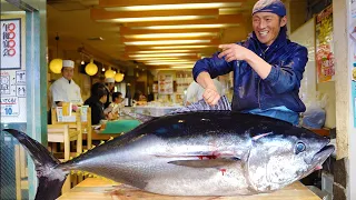 Giant Tuna Cutting Show - Amazing Cutting Skill - Japanese Street Food - Sushi