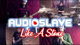 Audioslave - Like a Stone - Full Split Screen Cover (Drums/Guitar/Bass/Vocals)