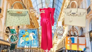 Shopping in Milan: HERMES, MAX MARA, LOUBOUTIN, CHOPARD, CHLOÉ ..... Luxury Shopping Vlog 2024.