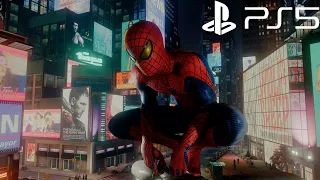 Spider-Man Remastered PS5 - Amazing Suit Free Roam Gameplay (4K 60FPS Performance RT Mode)