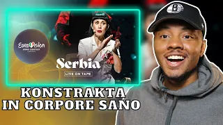 AMERICAN REACTS TO Konstrakta - In Corpore Sano - Serbia 🇷🇸 - Live On Tape - Eurovision 2022