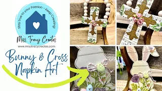 Bunny & Cross (Napkin Craft Tutorial)