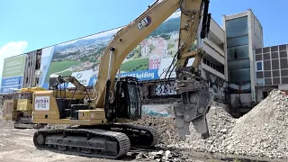 Demolition of old building TESCO Banská Bystrica Slovakia