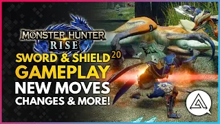 Monster Hunter Rise | New SWORD & SHIELD Weapon Gameplay - New Moves, Changes & Silkbind Attacks
