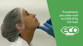 Procedimento para coleta nasal do COVID-19 Ag ECO Teste