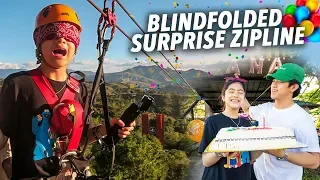 BDAY BLINDFOLDED ZIPLINE PRANK!! | Ranz and Niana