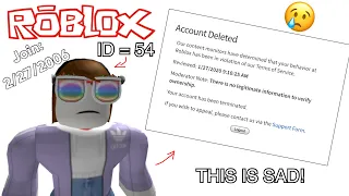 Oldest ROBLOX Account got Banned For Life