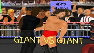 Wrestling Revolution: Andre the Giant VS Omos (then vs now) giants match