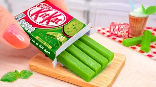 Sweet Miniature Matcha Chocolate KITKAT Cake Decorating Tutorial - Easy Mini Yummy Cake Recipe Idea