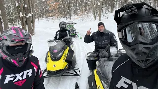 First ride of the year! (Michigan Snowmobiling)