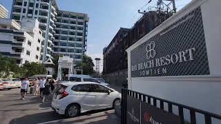 Bay Beach Resort Jomtien Pattaya Thailand hotel, walking tour review, swimming pool, beach, nearby