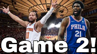 Knicks vs 76ers NBA Playoffs Game 2 | Live Play-By-Play & Reaction