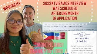 🇵🇭FINALLY!MAY INTERVIEW NA AFTER 1 MONTH OF APPLICATION | K1 VISA ADJUSTMENT OF STATUS UPDATE 2022