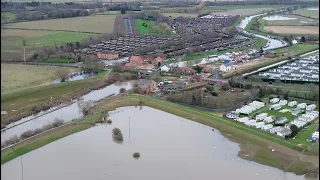 Torksey Lock River Trent Lincolnshire Flooding Update 12th January 2024 By Drone