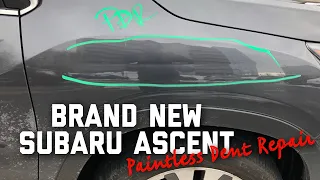 How to remove a 24" Crease Repair on a 2019 Subaru Ascent | Paintless Dent Repair