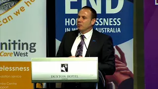 Tim Marney at Shelter WA's Mental Health, Housing and Homelessness Forum.