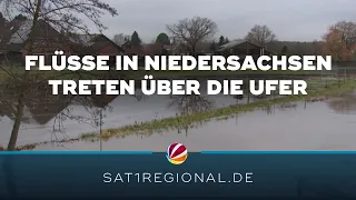 Hochwassergefahr: Flüsse in Niedersachsen treten über die Ufer