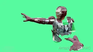 Iron man suit up green screen