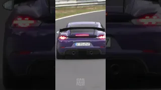 Manthey Racing Porsche Cayman 718 GT4 RS MR at the Nurburgring!  Loud exhaust!