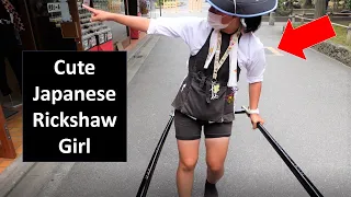 A cute Japanese girl Natchan guided me around Asakusa by rickshaw😊 | Rickshaw in Tokyo| Part 2