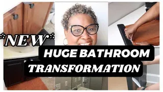 *NEW* HUGE BATHROOM TRANSFORMATION|| BATHROOM MAKEOVER|| DIY