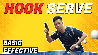 Learn the most Basic and Effective HOOK SERVE in table tennis | Table Tennis Review [4k]