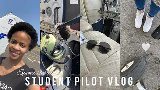 A day in a life of a student pilot | windy, virginia airport, co-pilot | Zama Ngcobo | South African