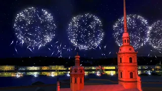 Алые Паруса - Scarlet Sails RCT3 Fireworks Show - 4K AI restoration