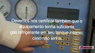 Treinamento, uso adequado do equipamento Robinair 34788