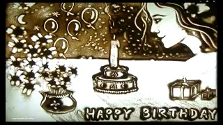 Happy birthday sand art video #happybirthday