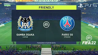 FIFA 22 - Gamba osaka vs. PSG 2-3 Full Match. | PS5 Gameplay [ 4K HDR ]